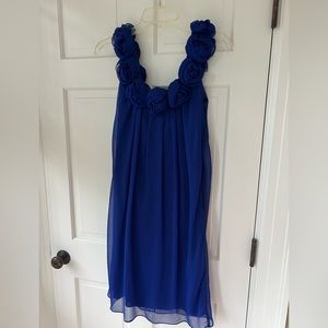 Lela Rose cobalt blue rose detail dress size 6